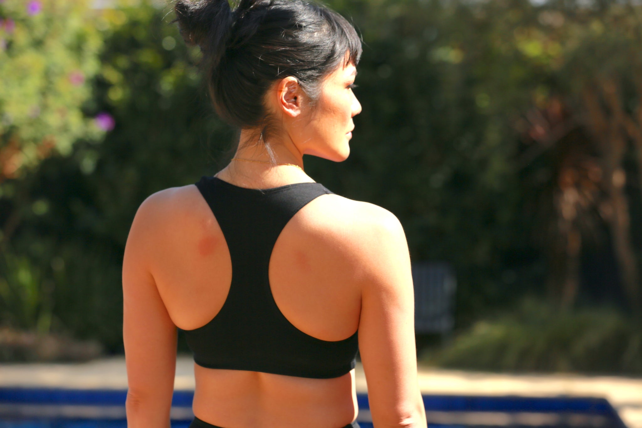 Finlay Racerback Crop Top Black